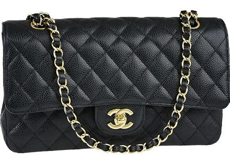 Chanel Classic Double Flap Quilted Caviar Gold.